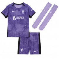 Liverpool Virgil van Dijk #4 Tretí Detský futbalový dres 2023-24 Krátky Rukáv (+ trenírky)